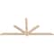 Ekena Millwork Kennewick Smooth Timber Gable Bracket, Douglas Fir, 84"W x 38"H x 1 1/2"D x 3 1/2"F, 11/12 Pitch GBW084X38X0204KEN00SDF - alternate 2